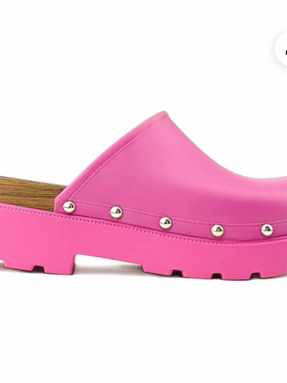Liliana Hot Pink Platform Clog Mules - Picture 5 of 8
